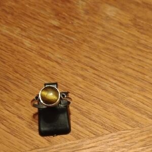Tiger's Eye Ring with Sterling Silver 925 Band